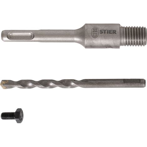 STIER Aufnahmeschaft SDS-Plus M16 110 mm inkl. Zentrierbohrer für Hohlbohrkronen