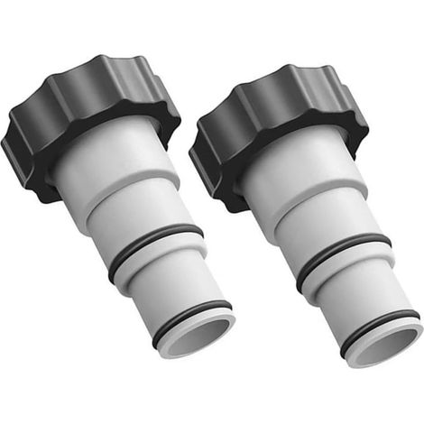Ensemble de 4 adaptateurs de piscine pour les adaptateurs de tuyau filetés Intex série A de 1,5 pouce et 1,25 pouce de diamètre. (1/5)