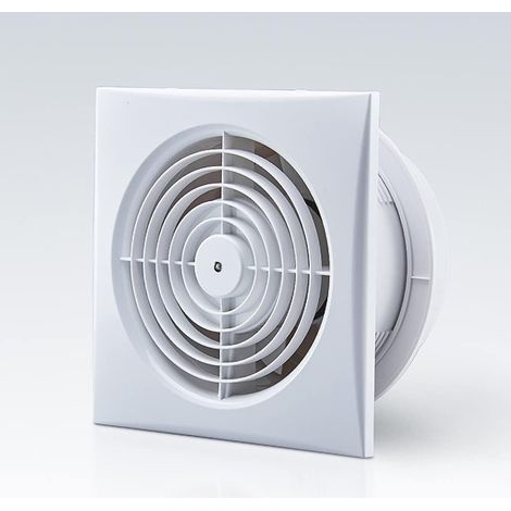 1 Ventilateur d'extraction 150 mm, Moteur durable 18 W, Débit 320 m³/h, Clapet anti-retour, Cuisine Salle de bains