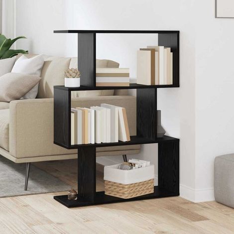 vidaXL Armadio per Libri Rovere Nero 70 x 24 x 97 cm Legno (1/5)
