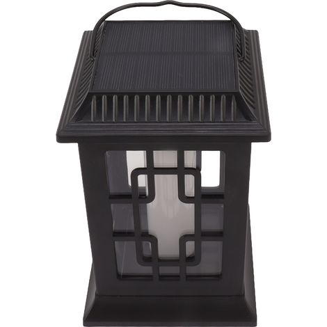 Solarlaterne, LED-Außenleuchte mit Flammenmotiv, wasserdicht, dekorativ für Garten und Terrasse (1/5)