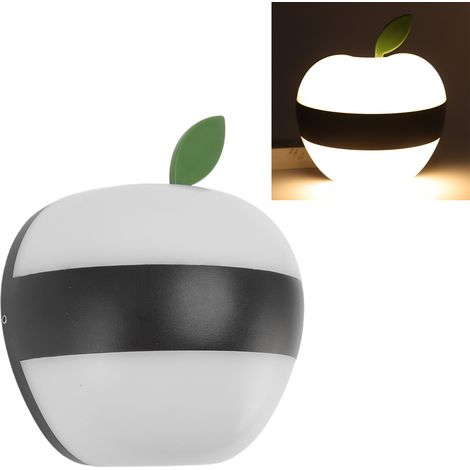 Applique murale LED en forme de pomme, étanche, 6 W, 3000 K, en aluminium et polycarbonate, idéale pour la décoration de chambre ou de cour (85-265 V). (1/5)