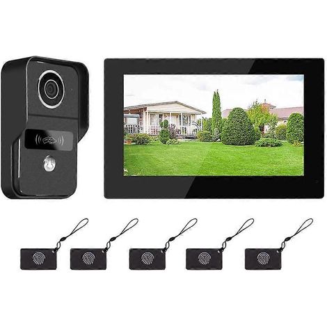 Tuya 7 Zoll 1080p Wi-Fi 2-Draht-Video-Türsprechanlage mit Touchscreen und US-Stecker. (1/5)