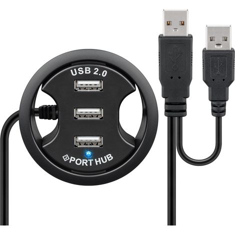Goobay 93893 hub de interfaz USB 2.0 480 Mbit/s Negro (1/5)