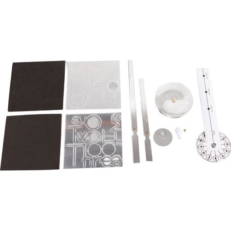 Horloge murale lumineuse et silencieuse sans cadre, décorative, pour salon et chambre, couleur argent, taille moyenne (90 cm).