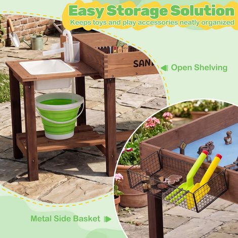 Sensory Table with Water Pump, Sink & 33 Sand Toys (1/5)