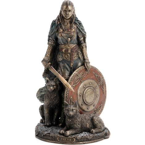 Signes Grimalt Person -Abbildungen Figur Freya Bronze Golden 22x11x12CM 27375 (1/2)