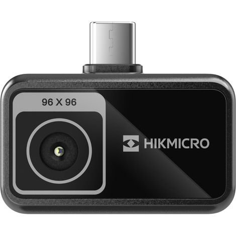 MiniE Caméra Thermique Infrarouge - Smartphone iOS Android - 96x96 px -20°C +400°C - IP40 - SuperIR USB-C - Inspection Electrique - Bricolage