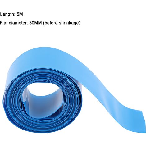 PVC Heat Shrink Tubing Wrap 18650 18500 Battery 30MM18.5MM 5m Length.