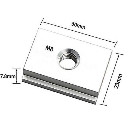 Écrou coulissant coulissant M8 t-track, écrou fendu en alliage pour outil de menuiserie, fixation à vis, 10 pièces (1/3)