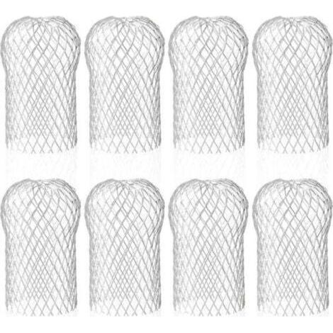 Lot de 8 Crapaudine de Gouttière en Aluminium, Filtres de Gouttière Flexible et Durable pour Maison Avant-toit Tuyau de Descente contre les Feuilles TRIMEC