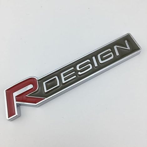 Autocollant logo et lettrage pour voiture Volvo R Design XC60 V70 S60 V40 V60 C30 V50 (rouge) (1/5)