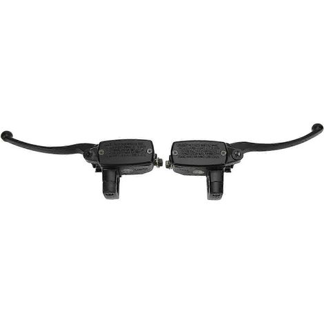 Maître-cylindre de frein et d'embrayage hydraulique noir pour moto avec guidon de 1 pouce (1/5)