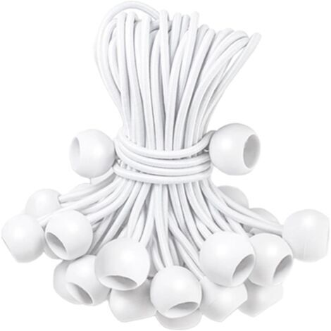 50 Pièces Tendeurs Elastique,Tendeur Elastique Boule,Tendeur Bache, Tendeur avec Boule,Sandow Elastique pour Bache,Tentes,Camping-Muntra (1/5)