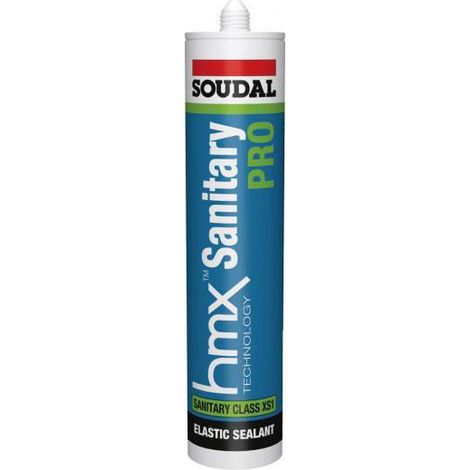 HMX Sanitaire Pro - Mastic élastique de haute qualité EC 1 Plus - Soudal - Cartouche de 300 ml Noir