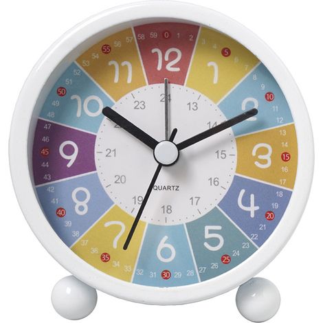 Réveil numérique sans tic-tac, horloge d'étude silencieuse, réveil analogique compact (1/4)