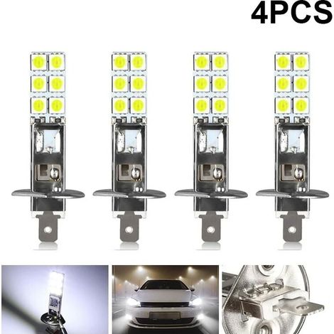 Stück H1 LED-Lampen, 12 V, 6000 K, Weiß, 12 W, LED-Nebelscheinwerfer fürs Auto, 62 x 11 cm