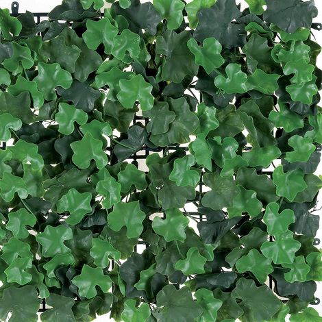 Siepe artificiale per parete sempreverde verticale "Geranio" da intero ed esterno 1 x 1 mt (1/4)