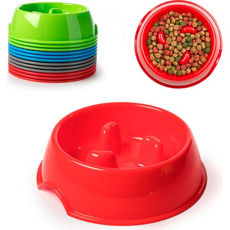 Comedero Perros Antiglotones 24 cm, Colores Surtidos, Recipiente
