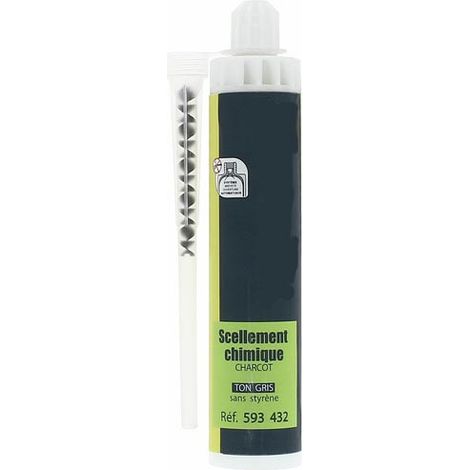 Résine de scellement Charcot P-Pro gris 310ml - à l'unité