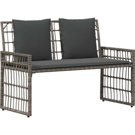 Banco de exterior Liso Gris y Gris Oscuro 116 x 55 x 82 cm vidaXL (1/5)