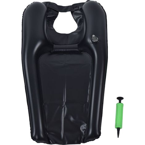 [Bassin à shampooing] [inflatable] portable léger avec pompe à air pour lavage de cheveux PVC+silicone 60x38x10cm [green] (1/5)