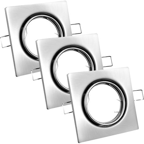 Einbauleuchte, quadratisch, beweglich, Nickel, 3er-Pack, Artikelnummer 306968 Polux (1/4)