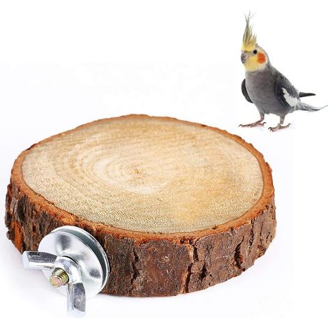 Perchoir pour oiseaux, plateforme, jouet en bois naturel, aire de jeux pour perroquets, patte (1/5)