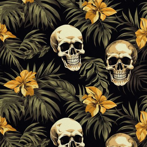 Tela decorativa para exteriores Oxford - Motivo de calavera I DX4853 (1/5)