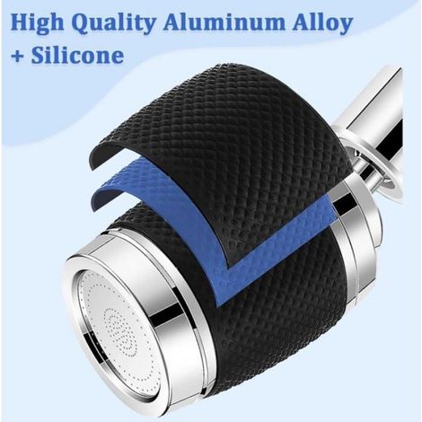 Filtre Robinet Rotatif 360°, Aerateur Robinet Anti-Calcaire, Universel, Mousseur Robinet (1/4)