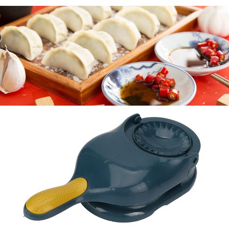 Outil pour faire des raviolis pour les paresseux, laminoir à pâte à raviolis, presse à pâte, machine à faire des petits pains vapeur, presse à pâte à raviolis pour la cuisine et la maison, bleu. (1/5)