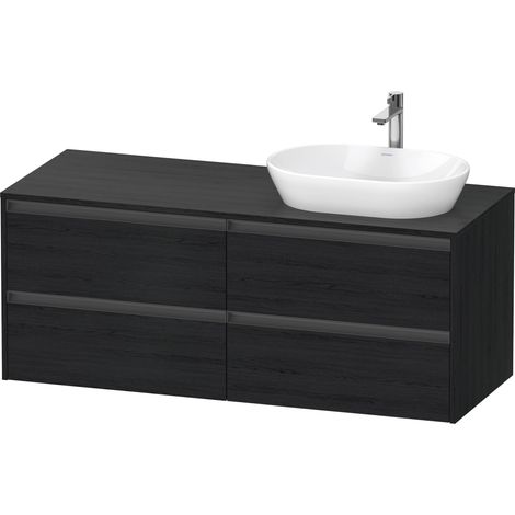 Duravit Ketho.2 plan de toilette sur console suspendu, découpe de