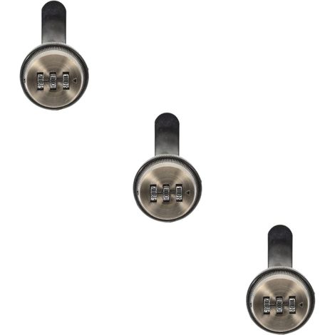 Ensemble de 3 cadenas à combinaison UKCOCO pour armoire, classeur (1/5)