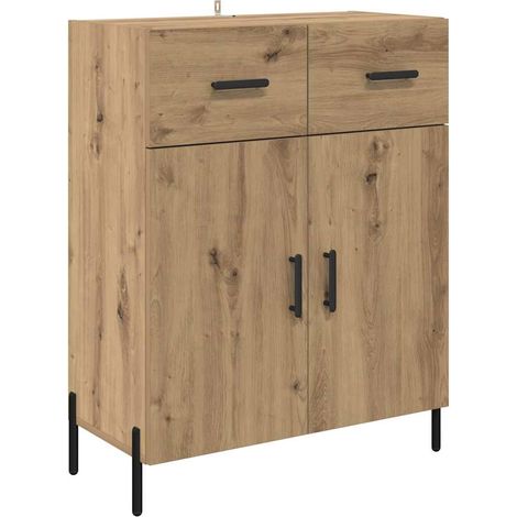 vidaXL Credenza Rovere artigianale 69,5 x 34 x 90 cm Legno (1/5)