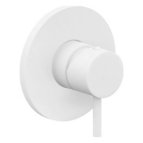 Mattweiße Unterputz-Brausebatterie Ø 116 mm Serie Paffoni Light LIG011BO  Messing - Opak Weiß