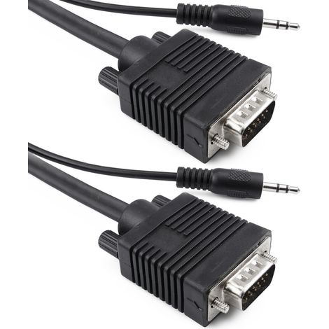 BeMatik - Super VGA câble avec prise audio de 3,5 mm mâle à mâle 0,5 m (1/5)