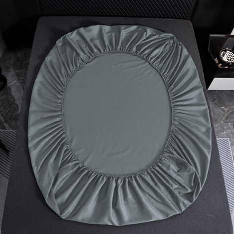 DRAP HOUSSE COTON 160x200+25 GRIS (1/3)