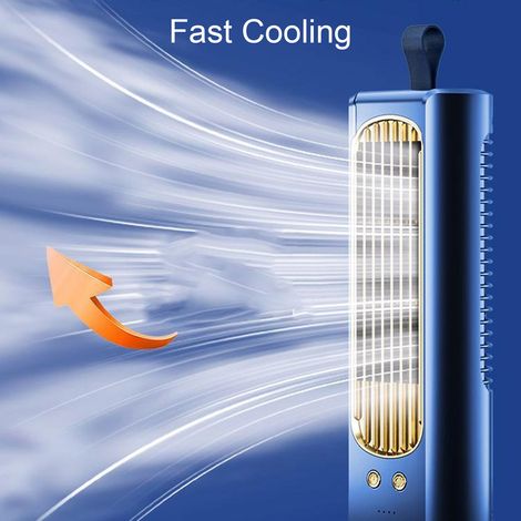 Ventilatore a torre Toivize, ricaricabile tramite USB, 3000 mAh, silenzioso, compatto, per ufficio e camera da letto, 27 cm, design in ABS. (1/4)