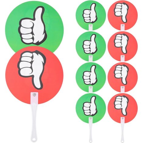 Palettes De Vote Oui Non Double Face Rouge Et Vert 20pcs Plastique Pour Interaction En Classe Et Activités Pédagogiques Étudiants (1/5)