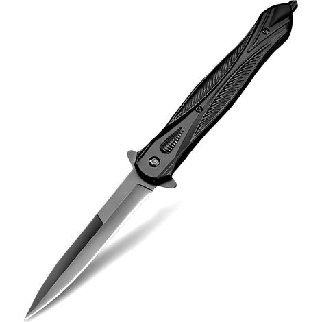 Klappmesser mit Sicherheitsverschluss, Aluminium-Griff, für Camping, Jagd, Angeln