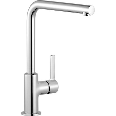 Küchenarmatur KLUDI L-INE S verchromt Spültischarmatur, Mischbatterie, Wasserhahn, Hochdruck, HxT: 285x225 mm Keramik-Kartusche, schwenkbarer Auslauf (360°), Typ: Spültisch-Einhandmischer DN 15 (1/4)