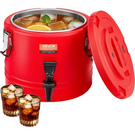 Dispensador de Bebidas Térmico de 8 L con Grifo, Jarra Térmica de Acero Inoxidable 304 para Bebidas Frías y Calientes, Ideal para Té, Café, Restaurantes y Exteriores, 295 x 295 x 275 mm (1/5)