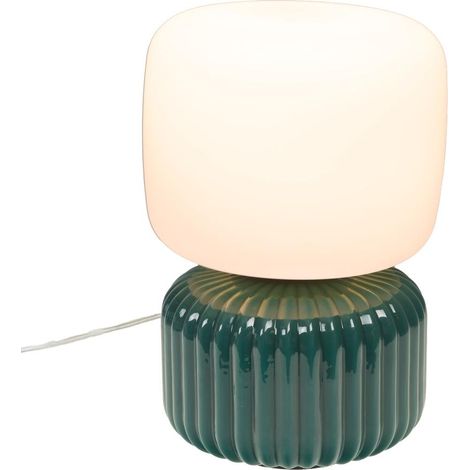 Amadeus - Lampe de chevet Ninon en céramique bleue 30 cm (1/3)