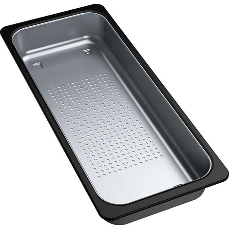 Franke - Abtropfschüssel für Spüllbecken, 181x431x59 mm, Edelstahl/Kunststoff schwarz 112.0520.497