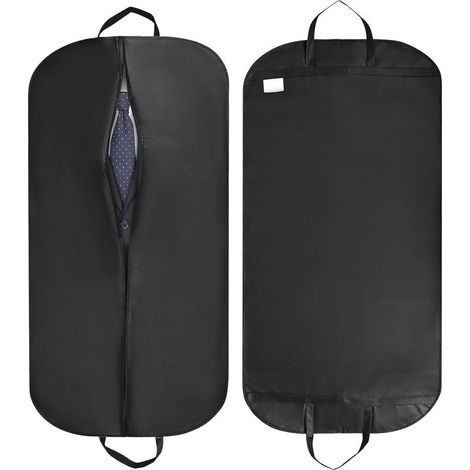 Housses de Vêtements, 2 Pièces 60 x 100 CM Housse Costume, Housse de Voyage Pliable Anti Poussière, Housse de Protection (1/5)