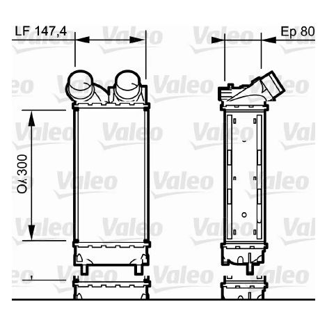 Intercooler, échangeur Valeo 818837 CITROËN 0384-L4 384L4