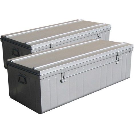 Cantine en métal 100 x 55 x 40 cm – Contenance 175 litres – Cadenassable – Pour chantiers humides et rangement sécurisé – Snor