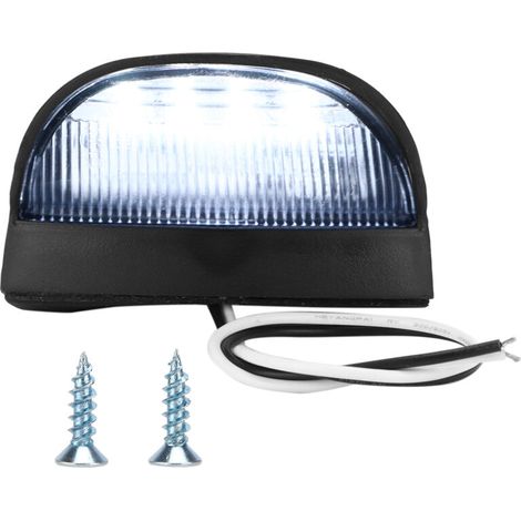 Lampe de plaque d'immatriculation 4LED, éclairage arrière de voiture 10V-30V pour camion remorque camping-car SUV bateaux. (1/5)
