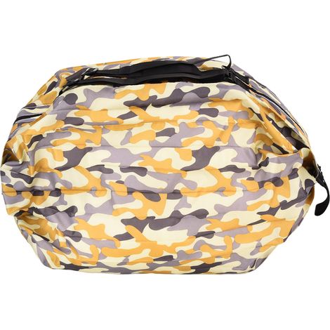 Sac de rangement grande capacité, sac de voyage à bandoulière unique, imperméable, sac de courses pliable et portable, camouflage jaune (1/5)