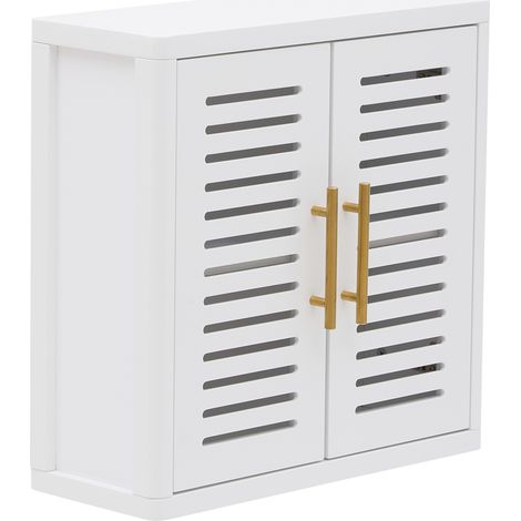 Meuble haut orea carré 20x50cm 2 portes blanc - 5five (1/2)